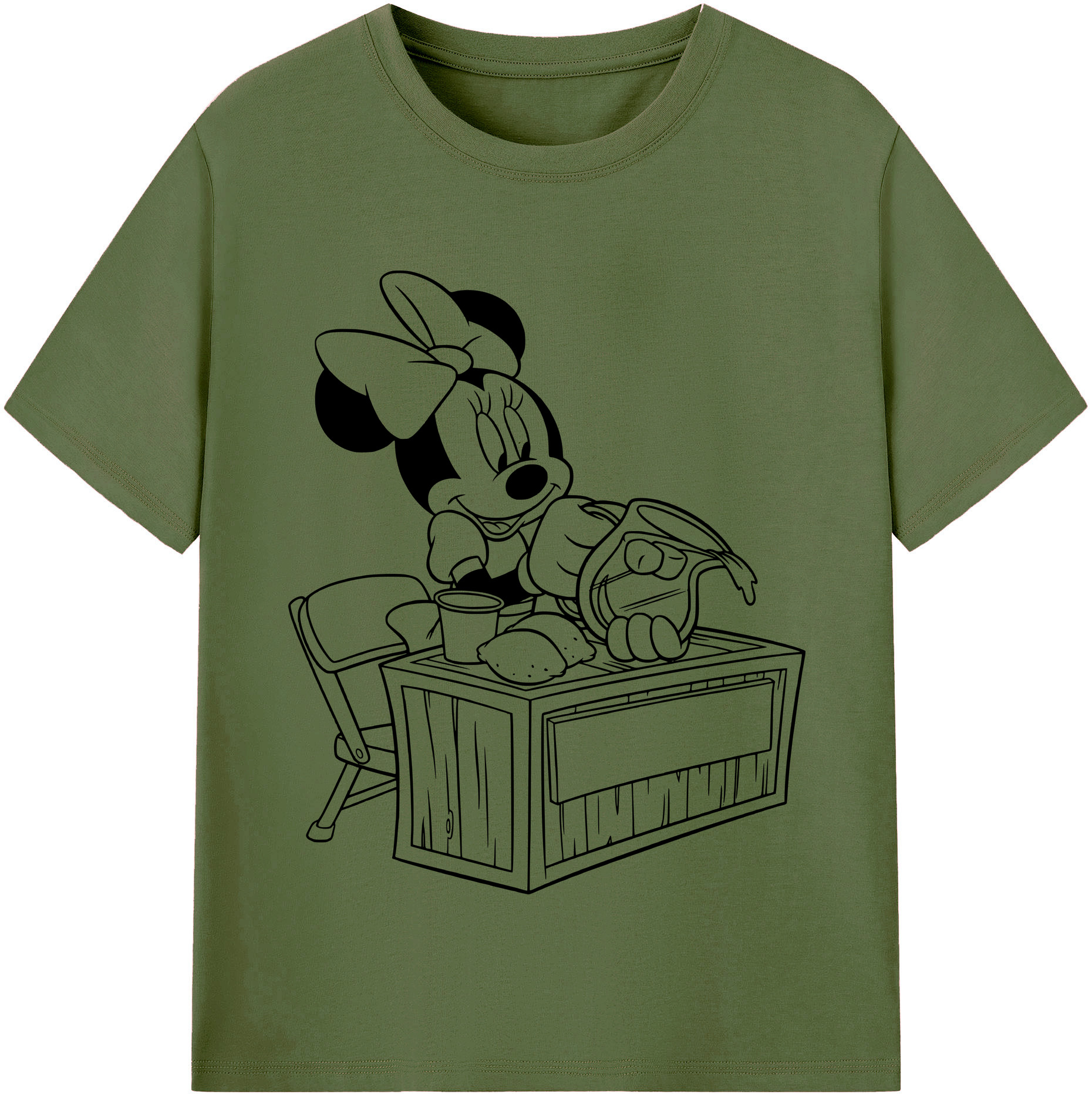 （画像用） ミッキーマウス Mickey Mouse 綿100％半袖Tシャツ（フロントプリント）